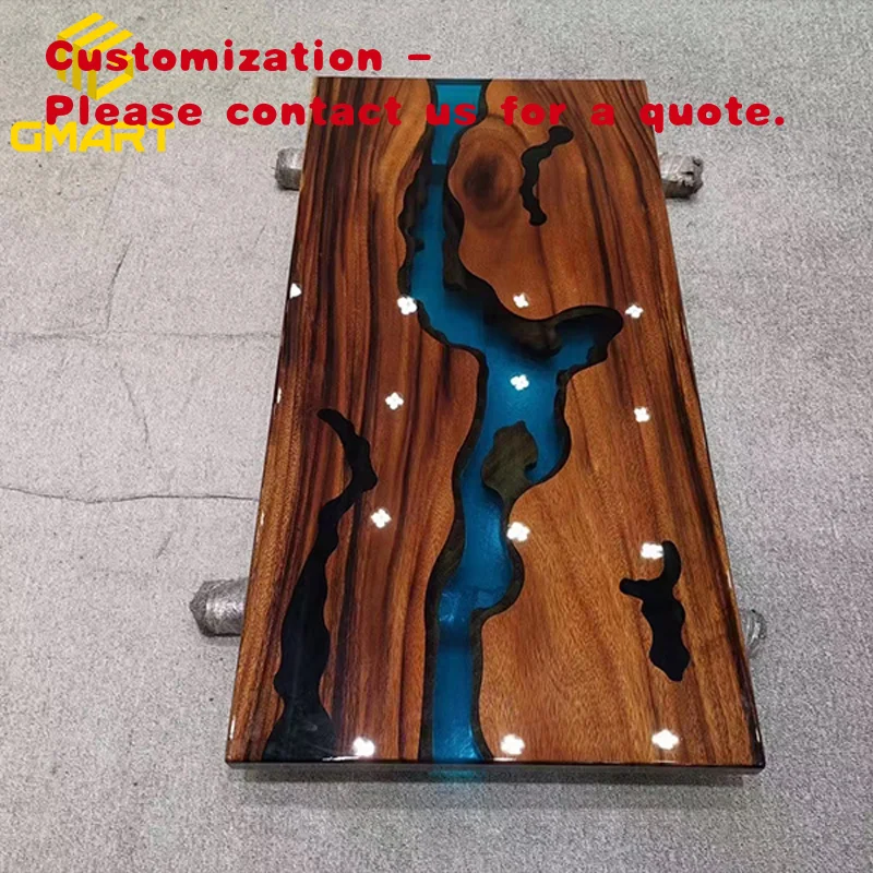 custom.Gmart Vintage Handmade Rustic 40 Mm Reusable Ocean Polyet Lamp Table Light Kitchen Dining Table Epoxy Food Table
