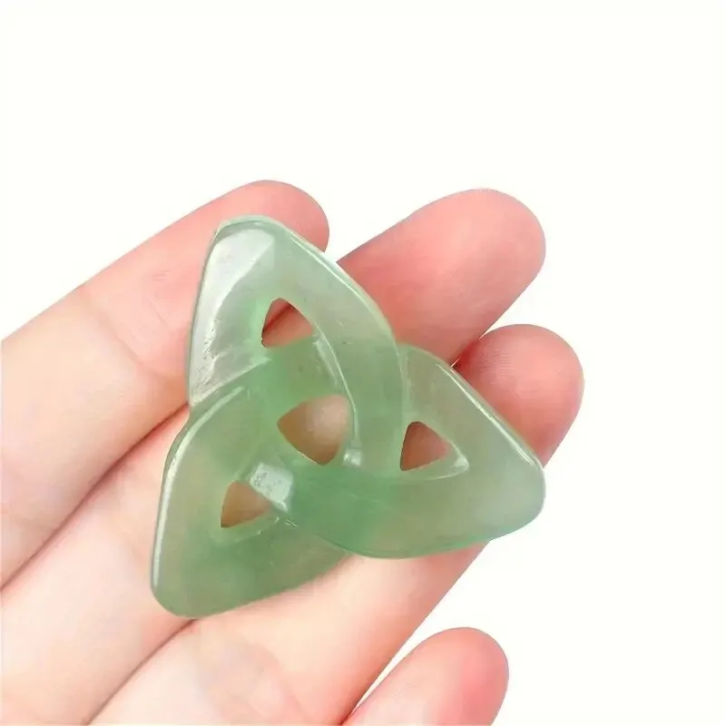 Natural Stone Lrish Knot Healing Cavring Tumble Ornament 1 Inch