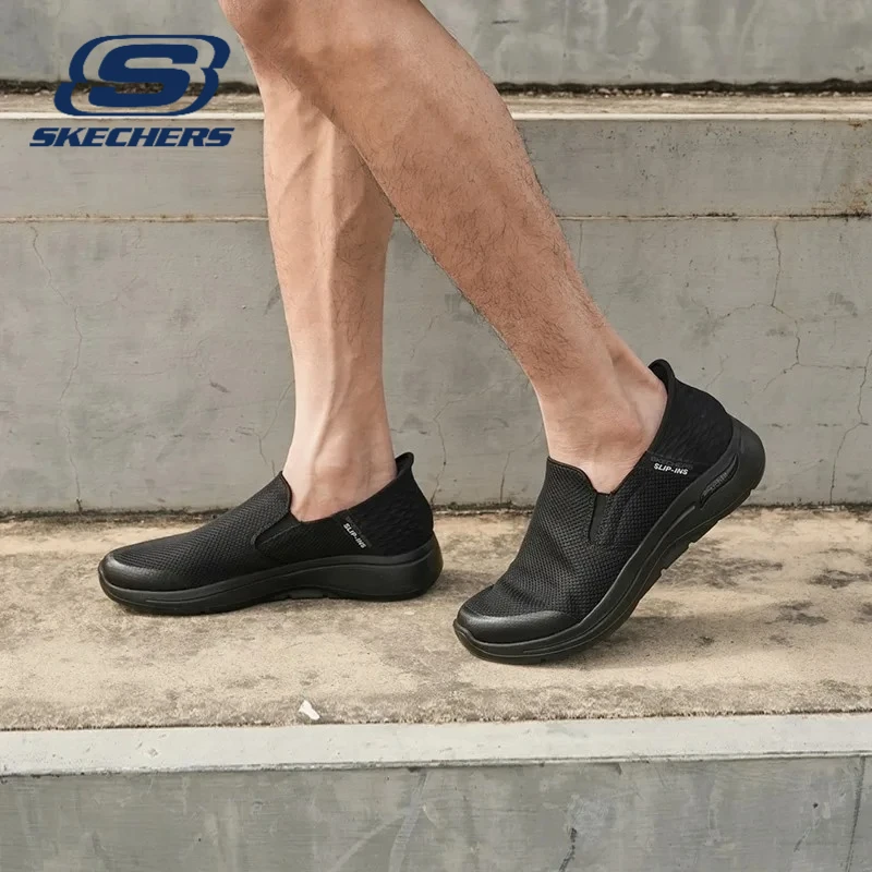 Tênis Skechers para Homens Slip-Ins para Caminhada e Corrida, Sneakers para Esportes ao Ar Livre, Novos Tênis Casuais em Malha para Homens