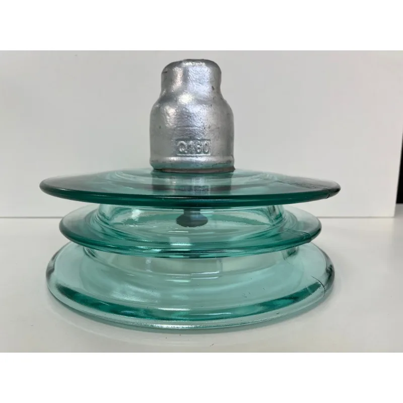 Three umbrella type high voltage electrical glass hanging insulator