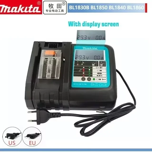 NIEUWE Echte makita Batterij BL1860B BL1850B BL1840 BL1830 schroevendraaier batterij & oplader 18v Vervanging Power Tool Batterijen