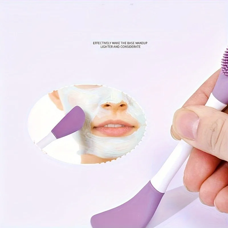 1Pcs Double Head Silicone Face Mask Brushes Facial Pore Cleaner Brush Mud Film Applicator Women Cleaning Tools