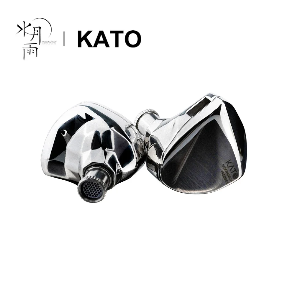 MoonDrop KATO HIFI Earphone 10mm DLC Diaphragm Dynamic In-ear Monitor IEM 0.78mm Detachable Cable Earbuds with 4pair Sound Tubes