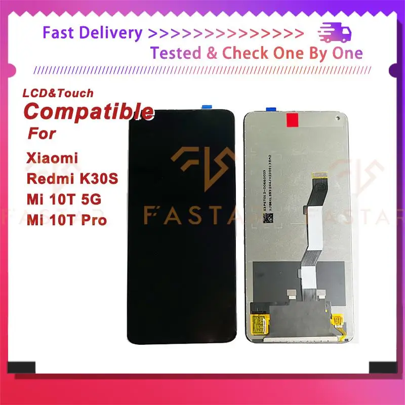 

10T 6.67"Tested For Redmi K30S Mi10T 5G Mi10T Pro LCD Display Touch Digitizer Assembly Replacement lcd Screen Mi 10T lcd