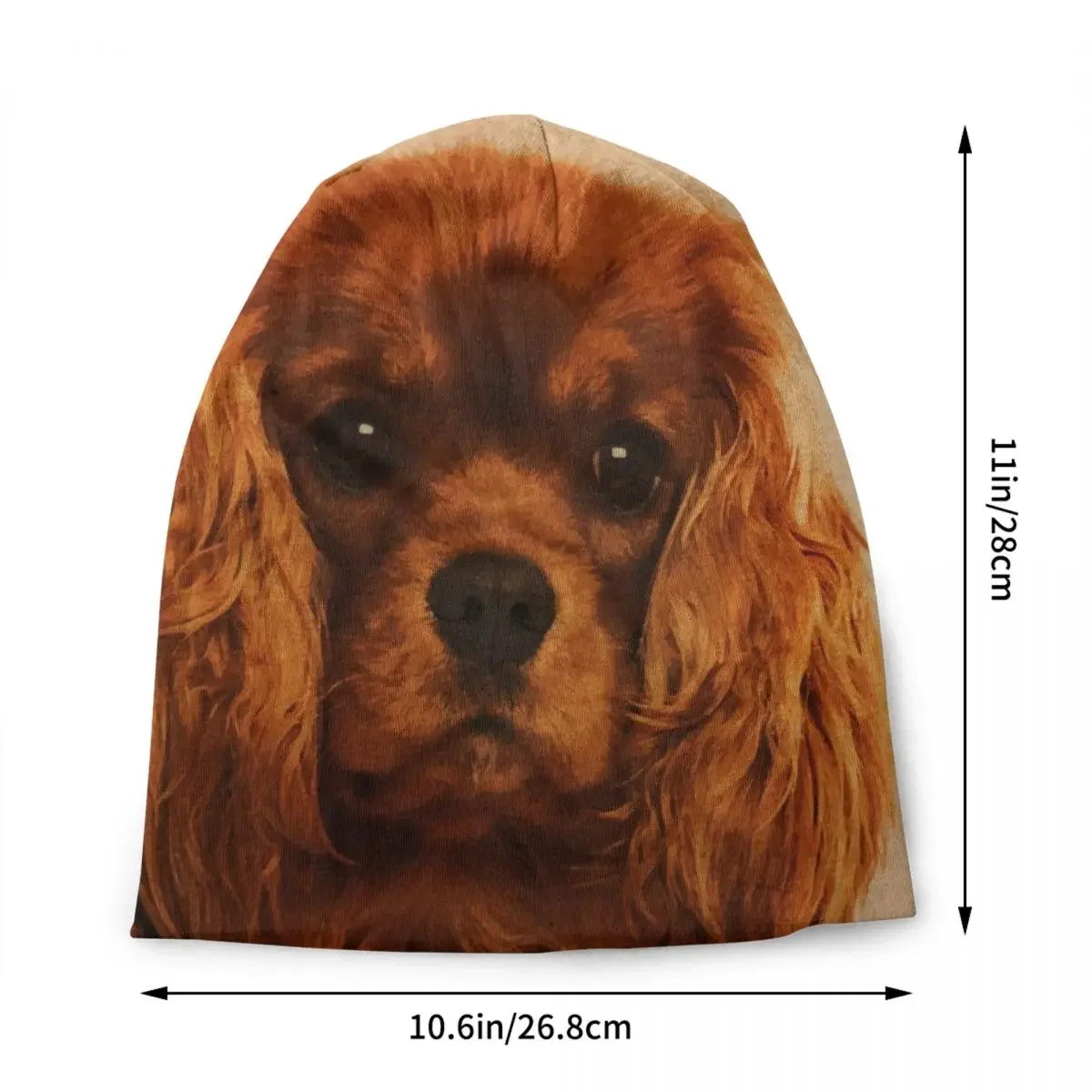 The Cavalier King Spaniel Dog Puppy Bonnet Hats Fashion Knitted Hat For Autumn Winter Warm Animal Skullies Beanies Caps