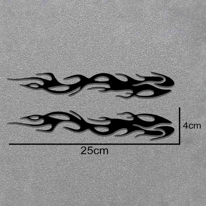 نقش 1 زوج 24x4 سنتيمتر لهب شرائط ملصقات السيارات السيارات الجسم الوفير ويندوز دراجة نارية محمول الجدران الفينيل فيلم ملصق سيارة ضبط #2
