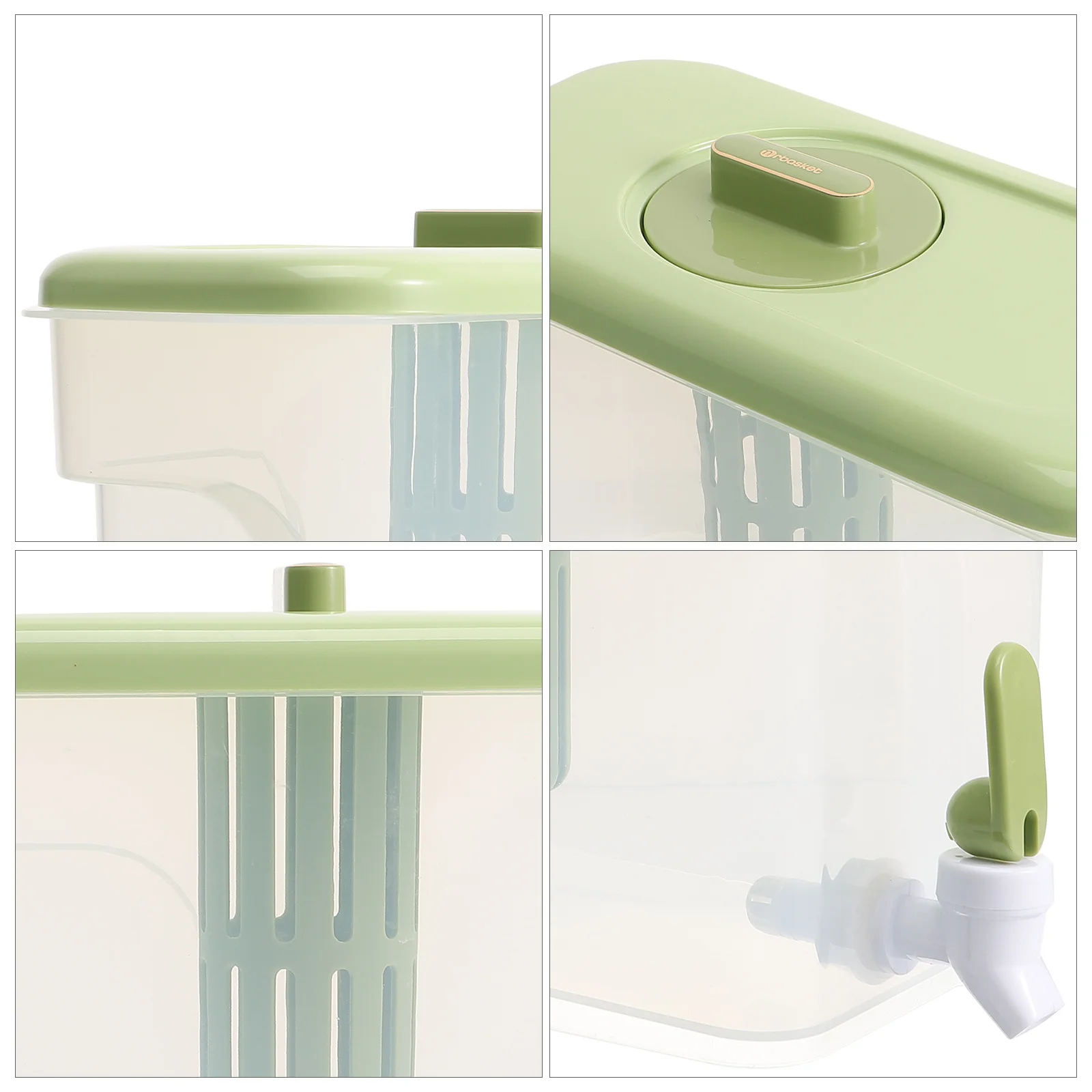 

3L Large Beverage With Spigot For Fridge Juice Water Drinks Storage Container Leakproof Lid Smooth Flow Home Office Party Use