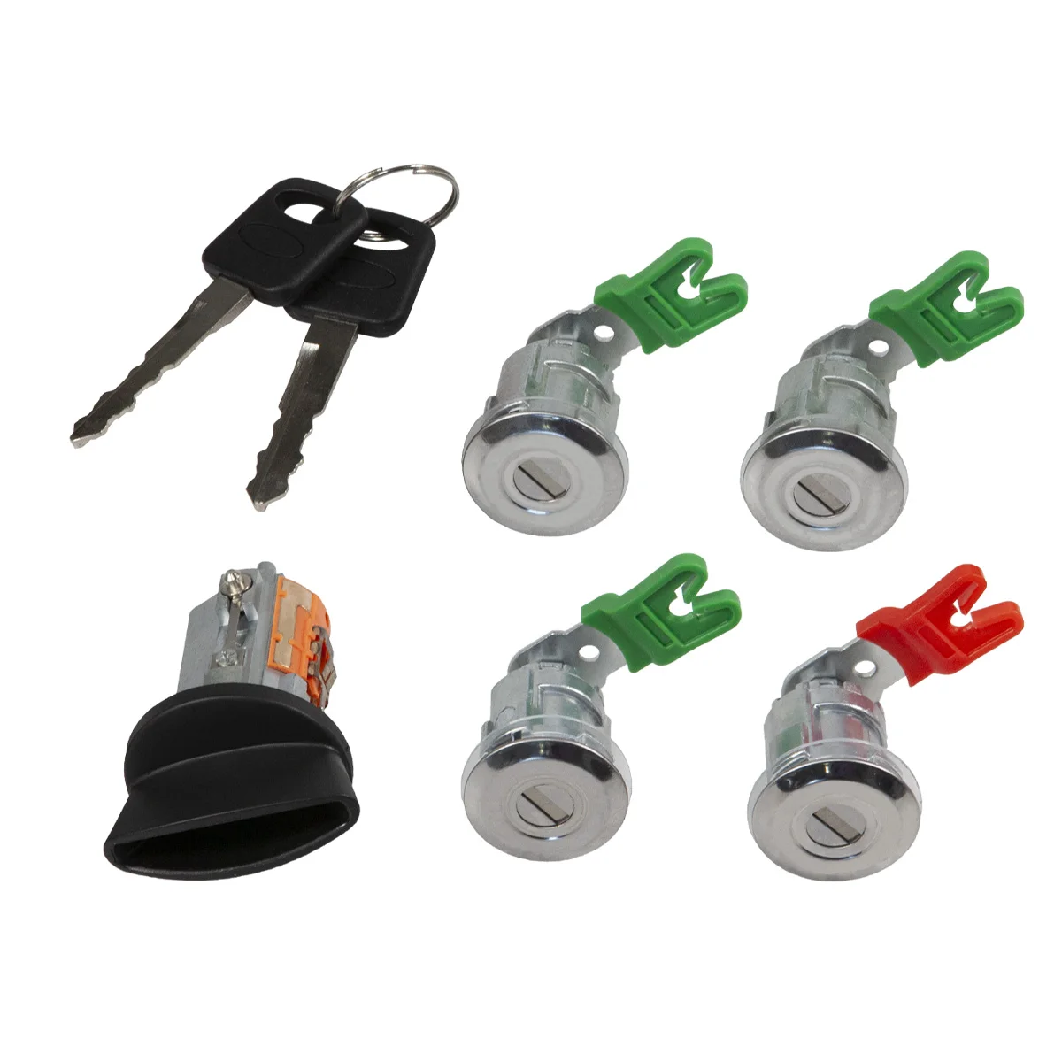 Cilindros de cerradura de puerta y interruptor de encendido con llaves para Ford E150 E250 E350 Econoline Van 1997-2020 LC6177 703369 597638