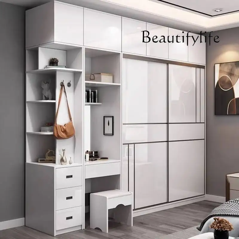 

X Wooden White Luxury Wardrobe New Modern Dressing Table Sliding Doors Wardrobe Storage Drawers Rangement Chambre Home Furniture