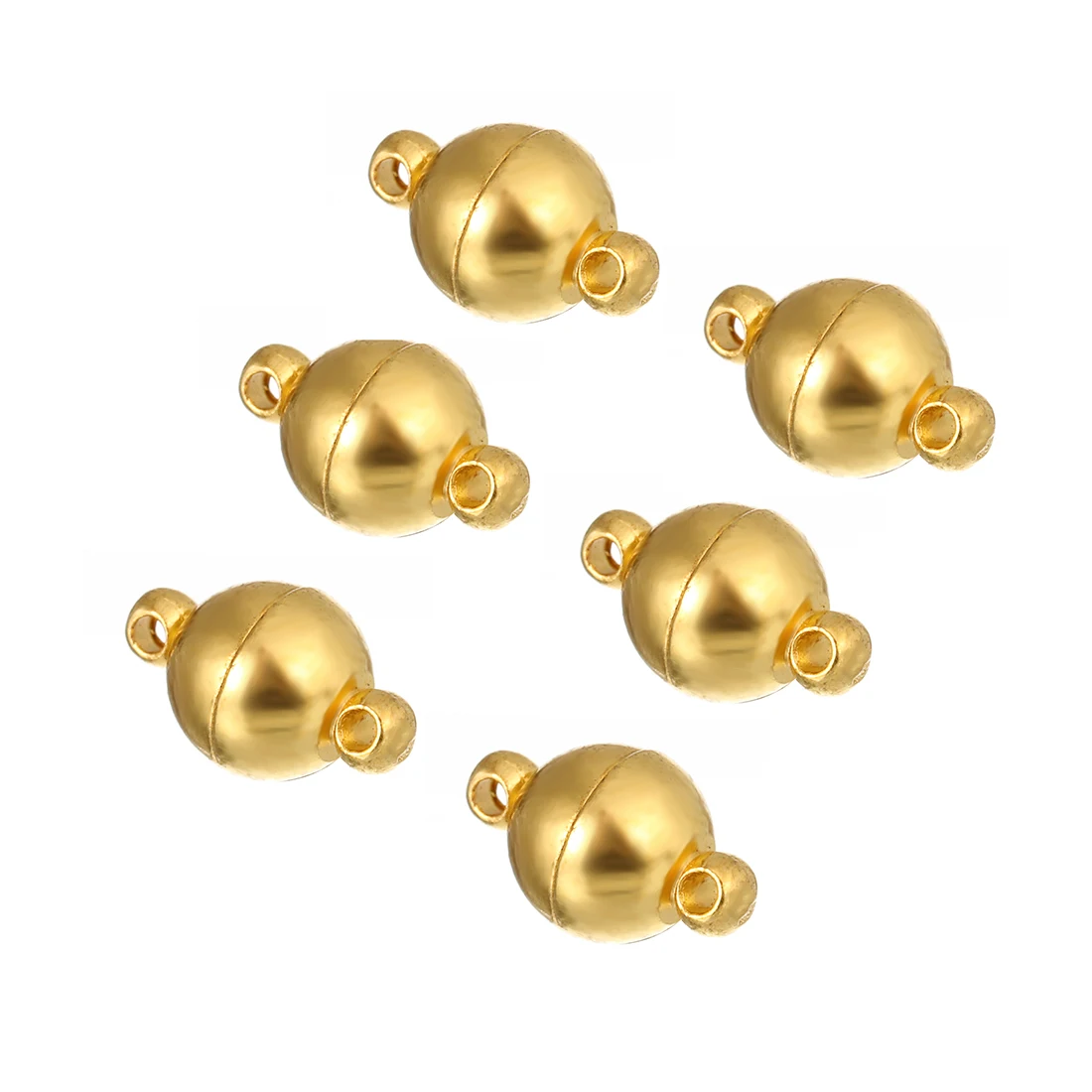 5 Sätze/los 6/8/10/12/14mm Runde Magnetische Verschlüsse Kupfer Ball Form Ende Schnalle Anschlüsse für DIY Schmuck Machen Armbänder Halskette – Detail 14