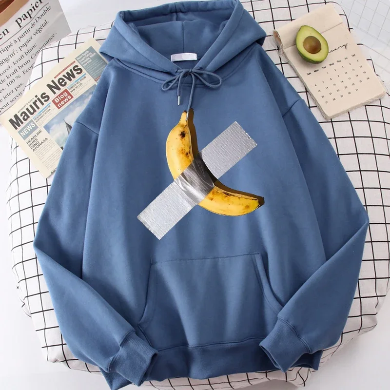 Stick Bananas Onto Clothes With Adhesive Tape Man Sweatshirts Breathable Pleasure Hoodies Graphic Sports Hoody Outdoor Tops