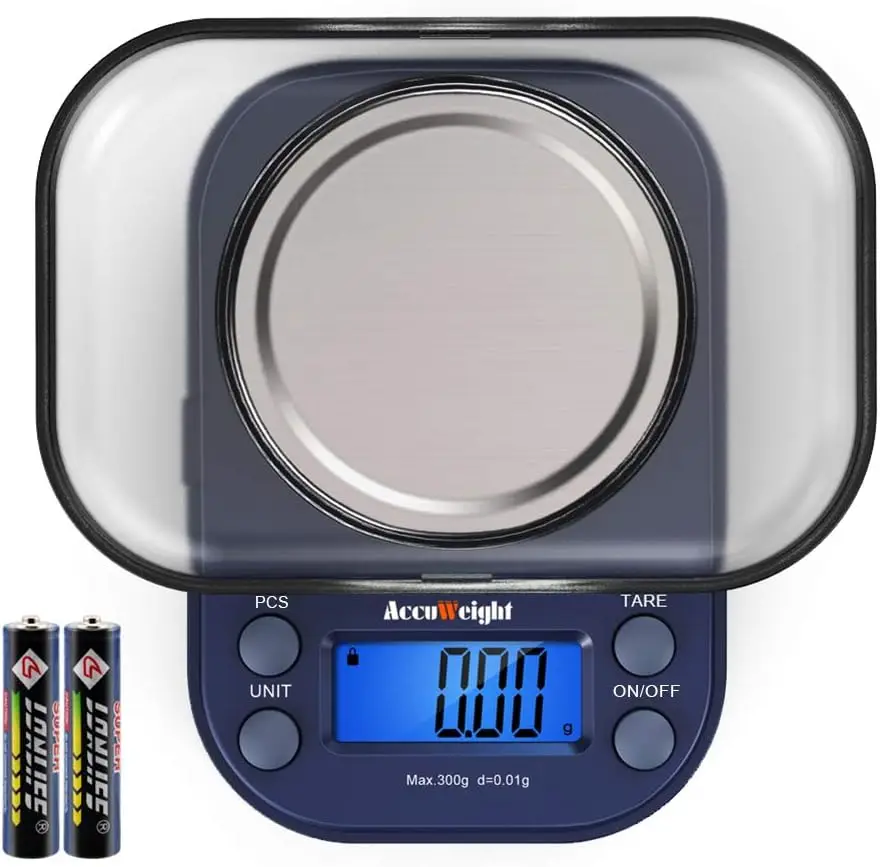 

High Accuracy Digital Pocket Scale, 300g/0.01g Precision for Kitchen, Jewelry, Coffee with Tare and Calibration