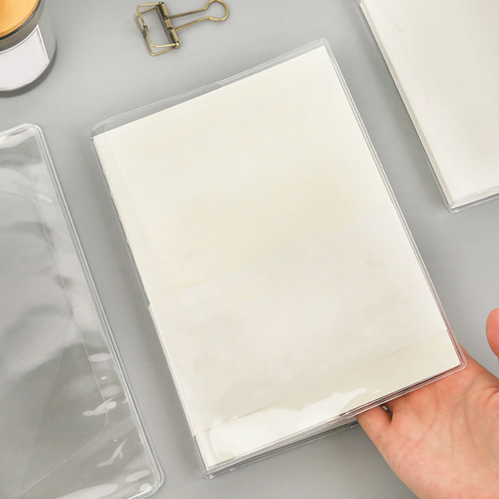 

2 Pcs Book Cover Protector Sleeve Clear Covers Plastic Books Anti-wear Protection Sleeves