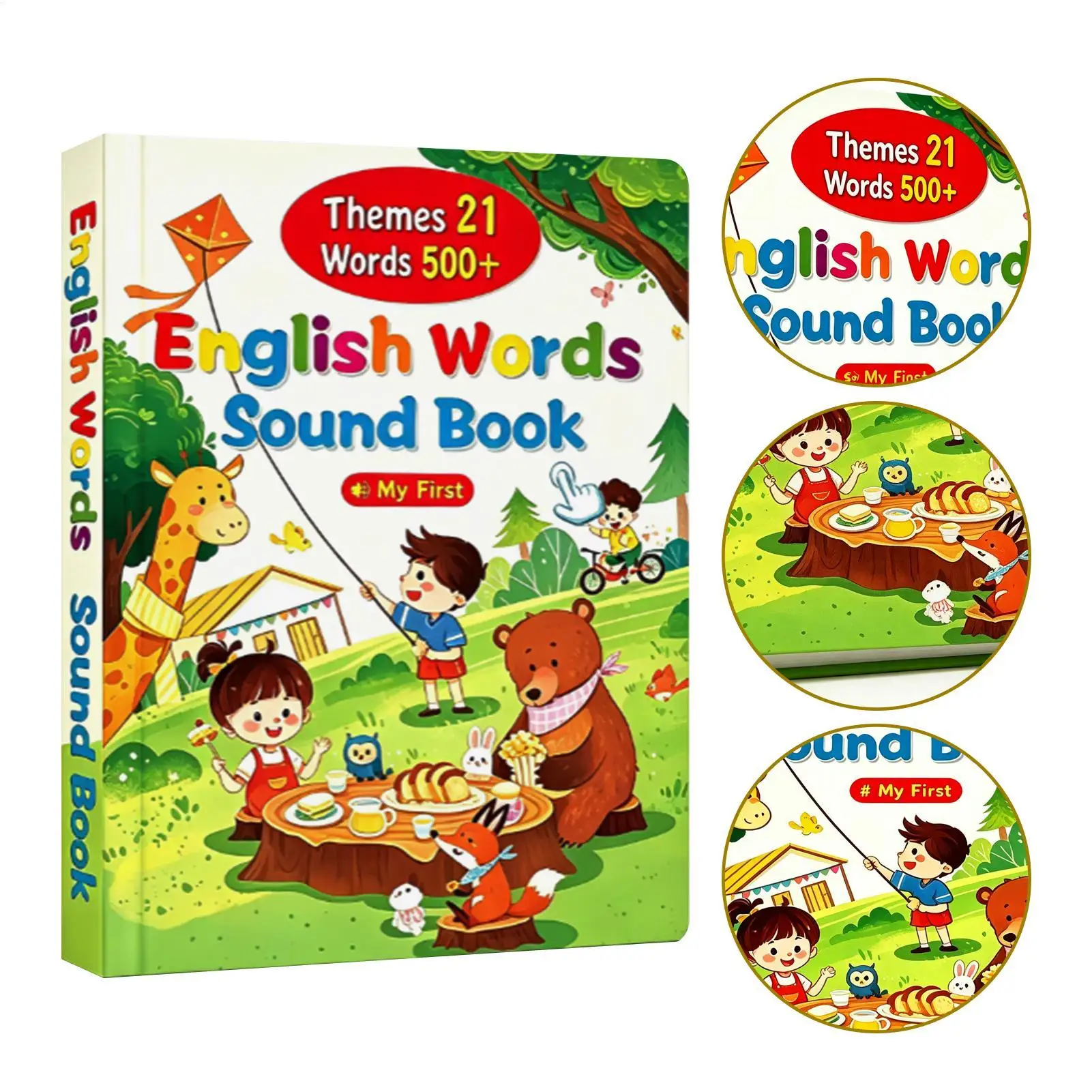 English Bilingual Sound Books For Kids 500+ Words Talking Electronic Early Learning Teaching Language Educational Toy