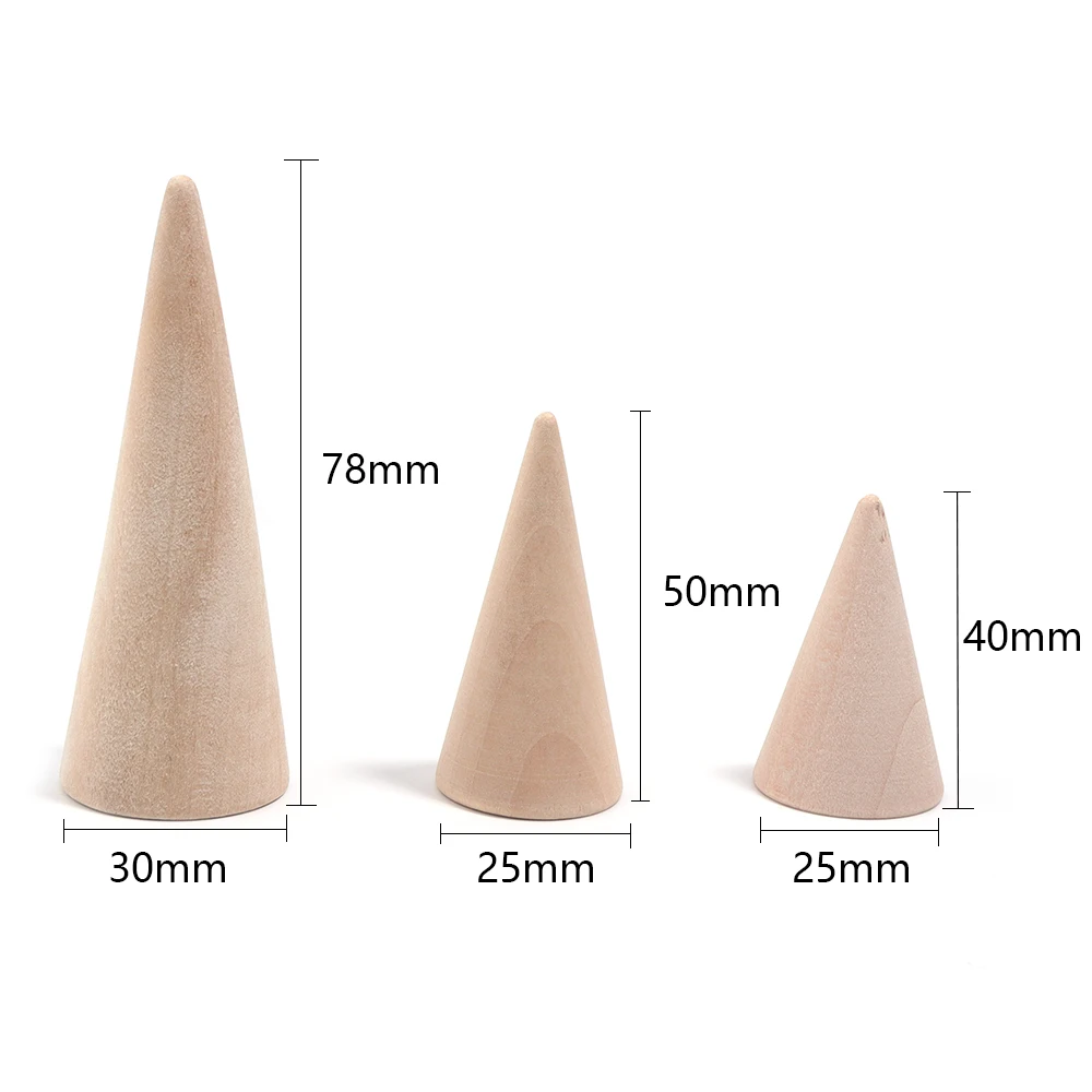 Solid Wood Jewelry Ring Display Stand Solid Finger Shape Ring Photography Presentation Holder Exhibition Storage Rack