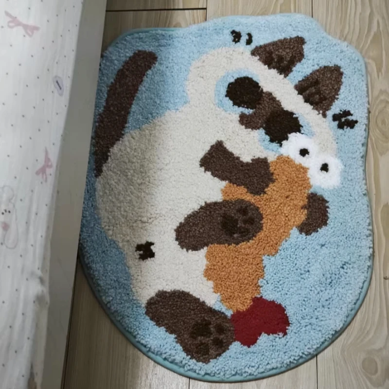 Azukisan'S Daily Life Series Plush Flocking Floor Mat Anime Peripheral Practical Home Bathroom Cute Anti Slip Cushion Decor Gift