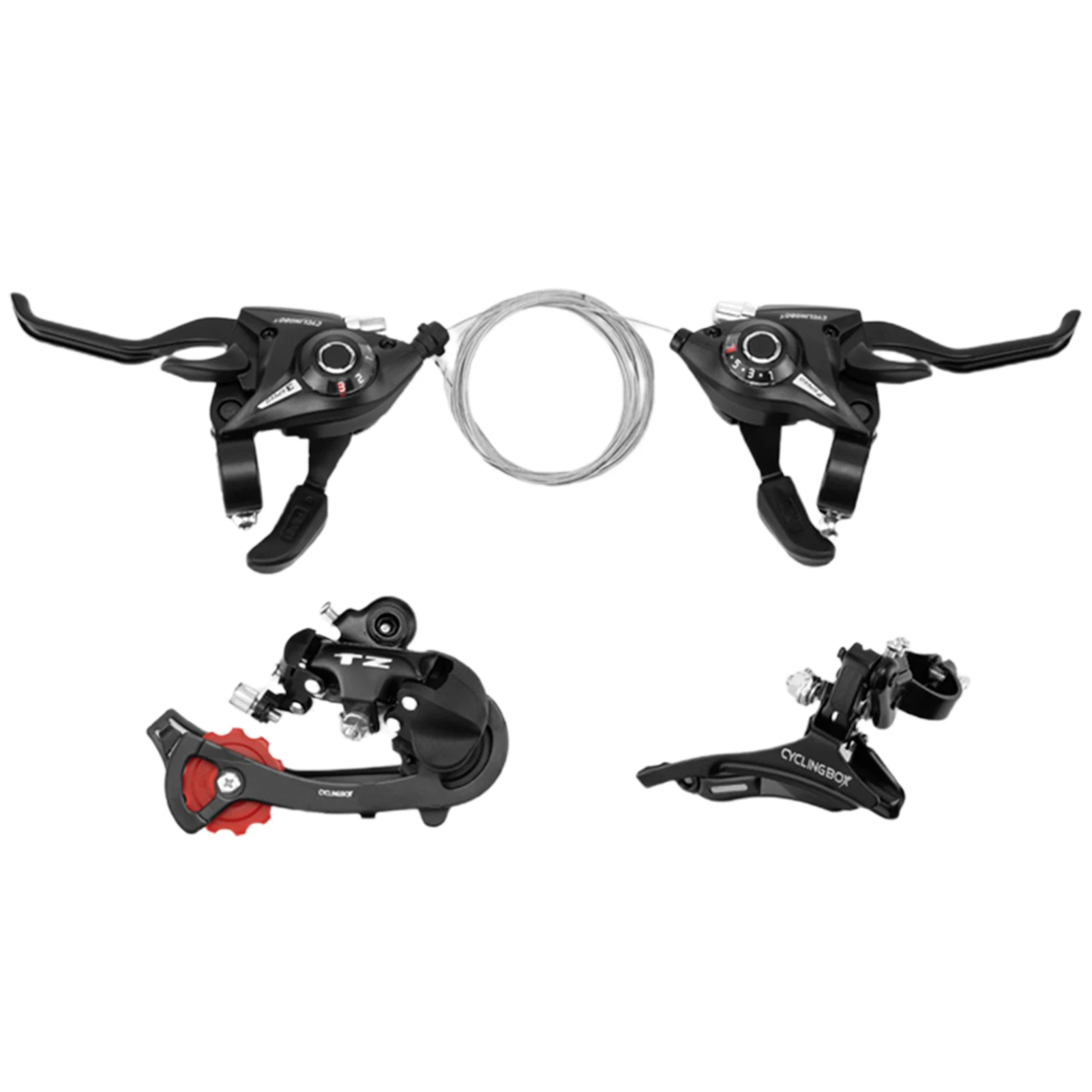 21 Speed Shift Lever Aluminum Alloy Ergonomic Derailleur For Mountain Bicycle