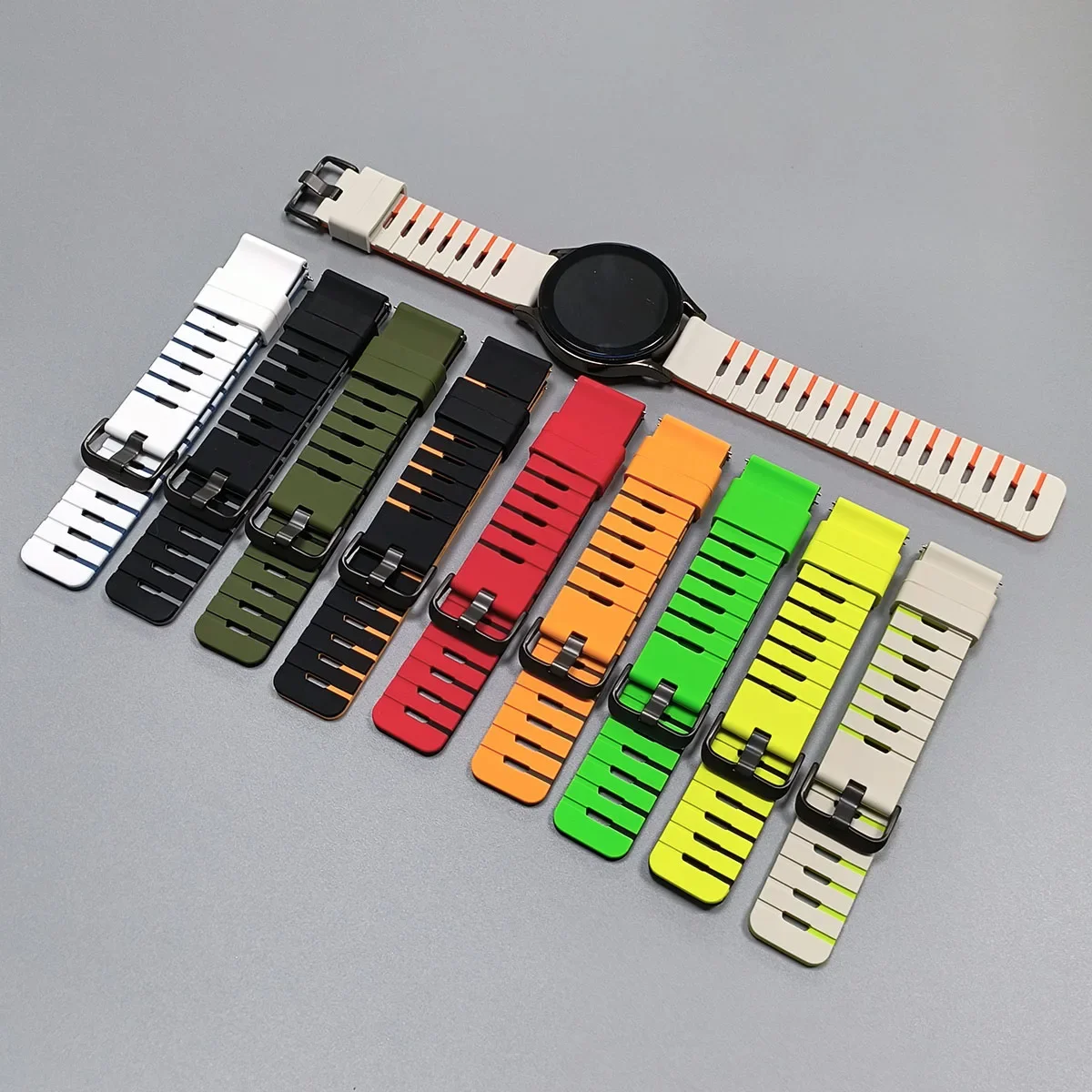 Xiaomi Watch 2 Pro、S4、S3、S2、S1 Pro/Mi Watch Color 2、Huawei Watch GT 6 Pro/GT 6、5対応 スポーツ22mmシリコンバンド/ストラップ/ブレスレット