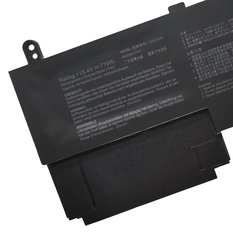 Imagem -05 - Bateria do Portátil para Asus Zenbook 15 Novo 15.4v 71wh C42n1839 4614mah Q546f Ux534ftc Ux534ft Ux563fd Ux534fa Ux533fd