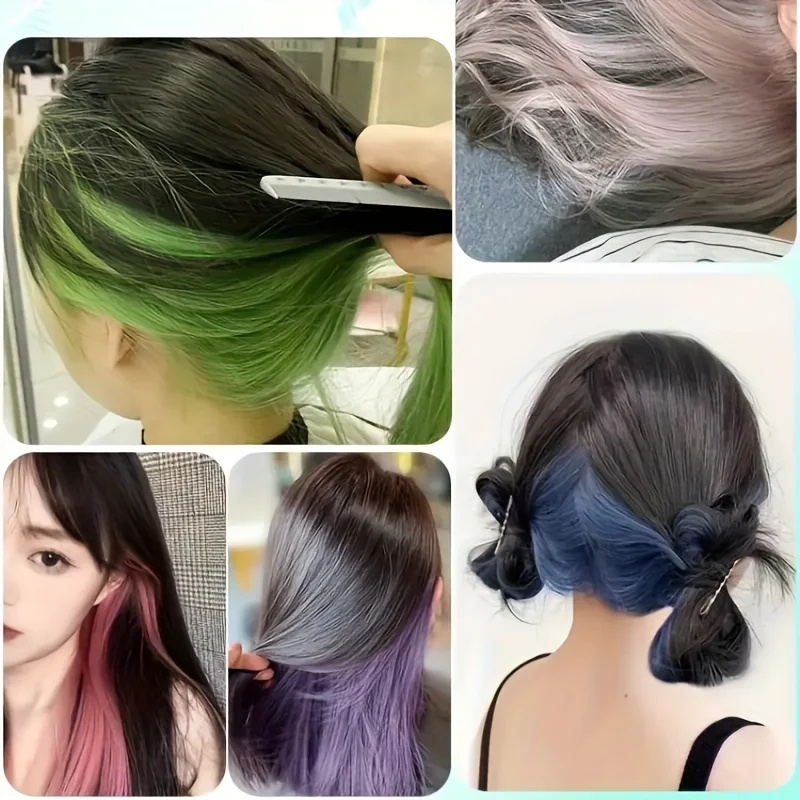 Extensión de cabello sintética elegante con clips, fácil de poner, con clips BB seguros, color lacio y ligero 6