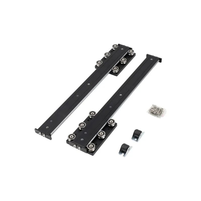 Hidden bottom cushion bay window slide rail, jewelry cabinet pull invisible damping double axis track hardware accessories