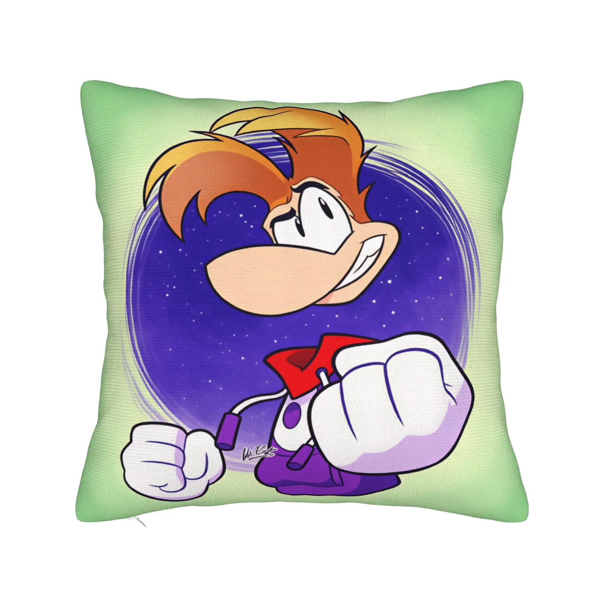 Flying fist attack Raymans Pillow Case  Soft Pillow Cover Cute Funny Cushion Cover For Sofa Bedroom Home Decor