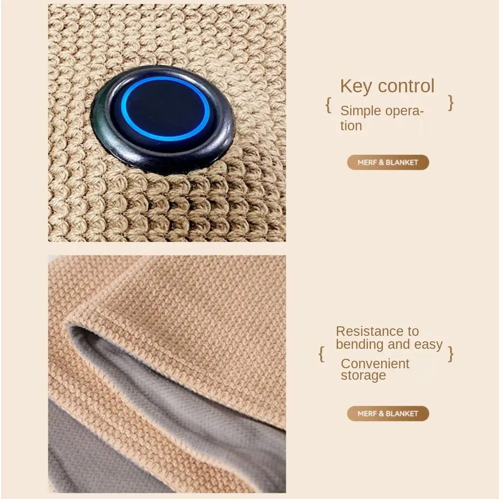 

Новое носимое одеяло с электрическим подогревом через USB, 3 уровня нагрева, моющаяся теплая шаль, портативный чехол для ног, офис