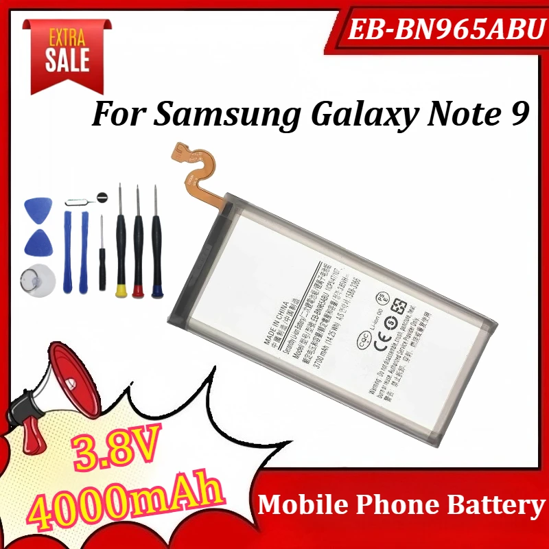 New EB-BN965ABU 3.8V 4000mAh For Samsung Galaxy Note9 Note 9 N9600 SM-N9600 Replacement Battery