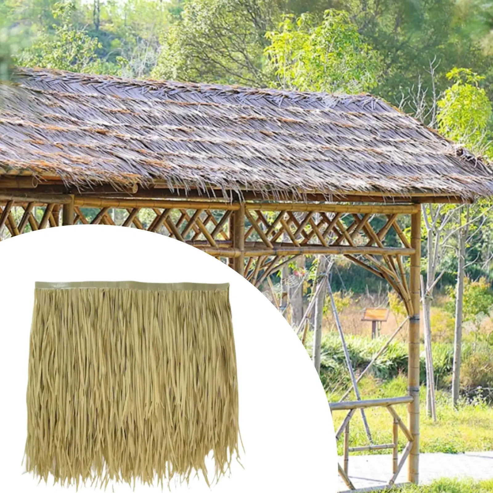 Mexican Thatch Roof Patio Umbrella Tiki Bar Huts Fence Party Decorations 19.69