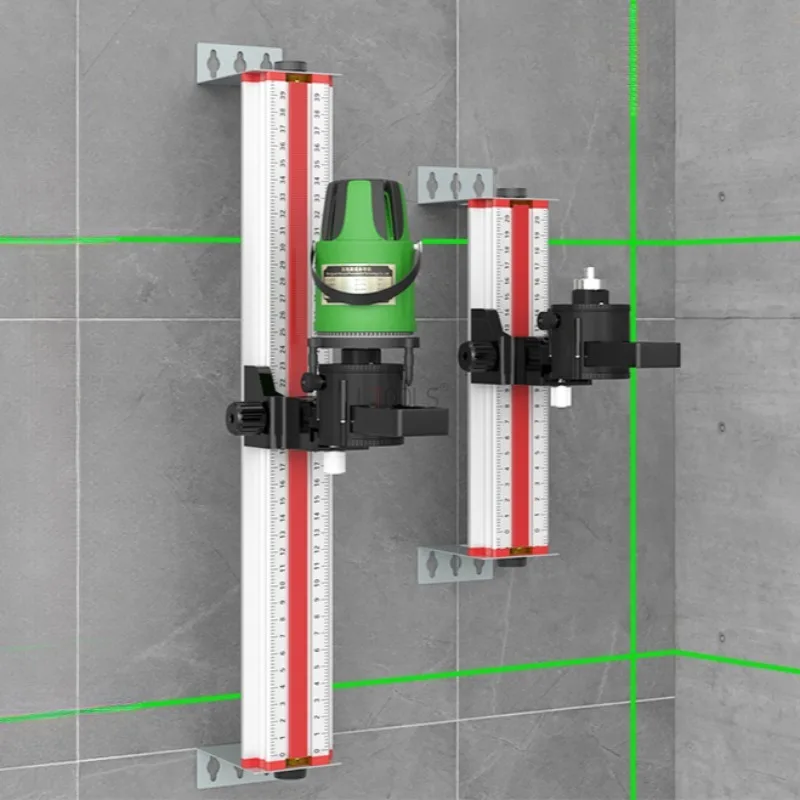 Laser Nível Bracket Gypsum Board Mount Gradienter Estável Jig Suporte de Parede de Alumínio para Nível de Espírito Elevador Suporte Rod Ajustável
