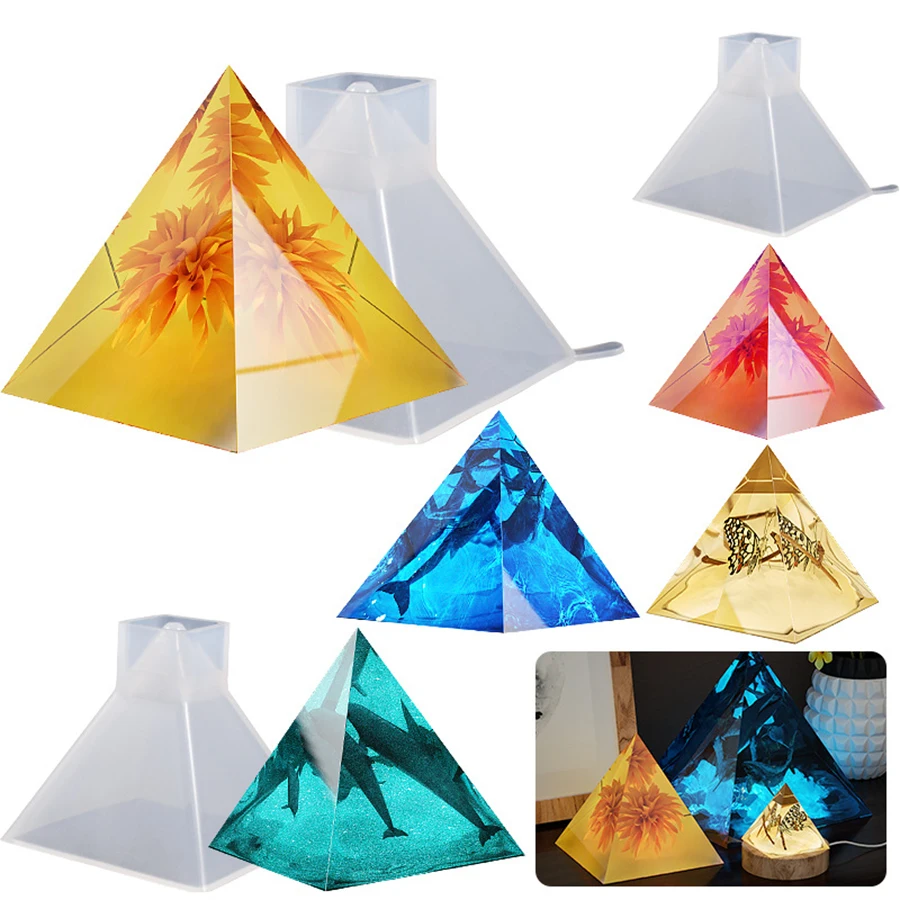 1Pcs Pyramid Silicone Molds Crystal Chakra Resin Pyramid Stone Casting Molds DIY Jewelry Craft Making Epoxy Resin Mold