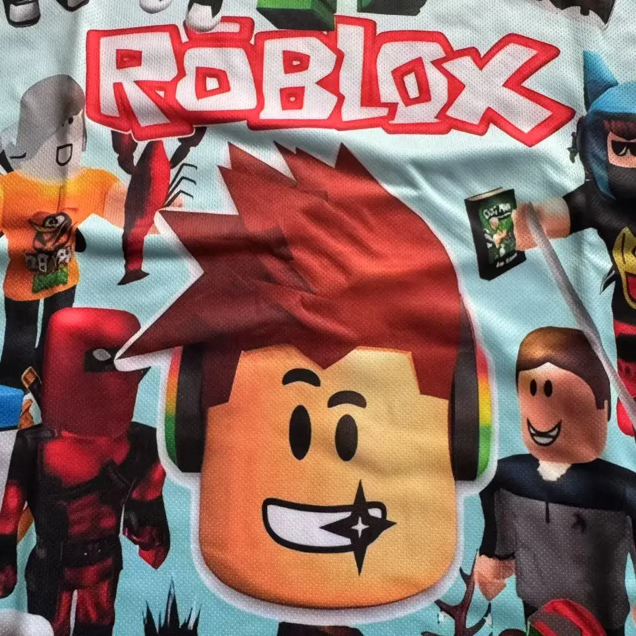 تي شيرت Roblox Game للأطفال أزياء تنكرية للأطفال كارتونية بأكمام قصيرة وطباعة ثلاثية الأبعاد ملابس غير رسمية للشارع