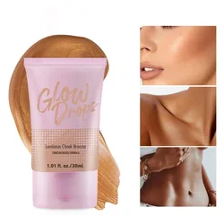 30ml Glitter Liquid Foundation Cream for Face Body High Coverage Makeup Long-Lasting Shimmer Body Waterproof Highlighter Cream