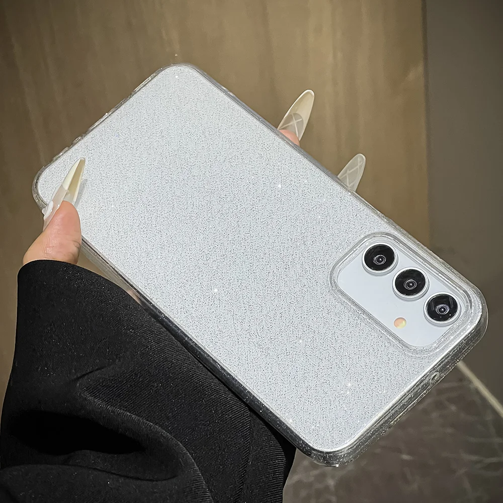 Glitter Transparent Phone Case For Samsung A57 5G A56 A17 A07 A36 A37 A26 A16 A06 A05 Soft Silicone Shockproof Protective Cover