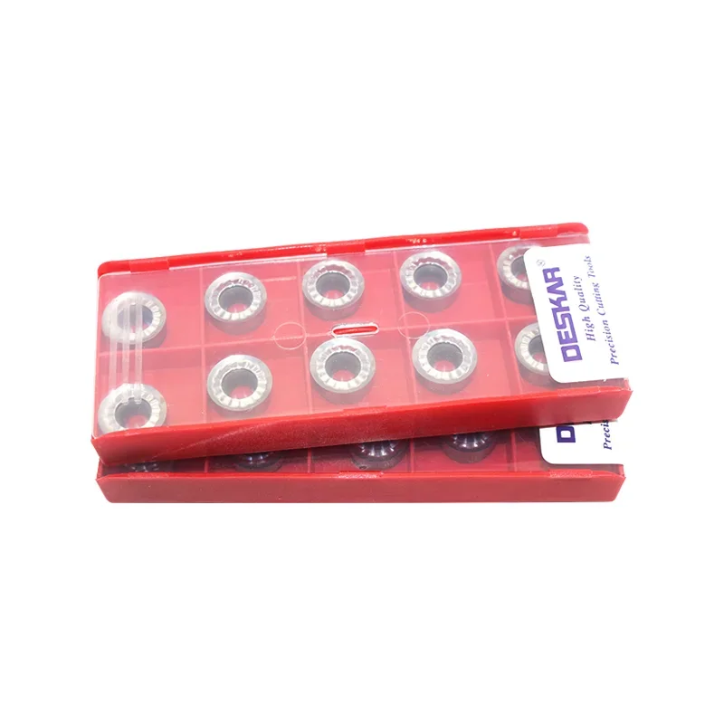 10 шт. RCGT1003 RCGT10T3 RCGT1204 MO AL K10 Карбидная вставка DESKAR Токарный станок с ЧПУ Режущие инструменты R5 R6 Фрезерное лезвие для алюминия