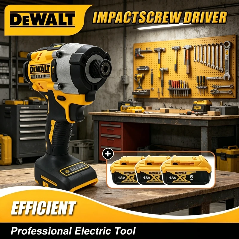 조절 가능한 속도의 리튬 배터리가 장착된 DeWalt DCF860, 목공 DIY 및 가정용 브러시리스 전동 스크루드라이버 임팩트 드릴
