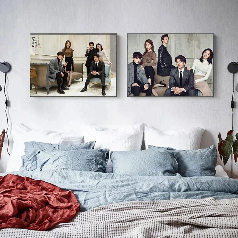 Famous Korean Actors Gong Yoo Kim Go Eun Modern Canvas Poster Classic Character Wall Pictures for Living Room Bedroom Home Decor