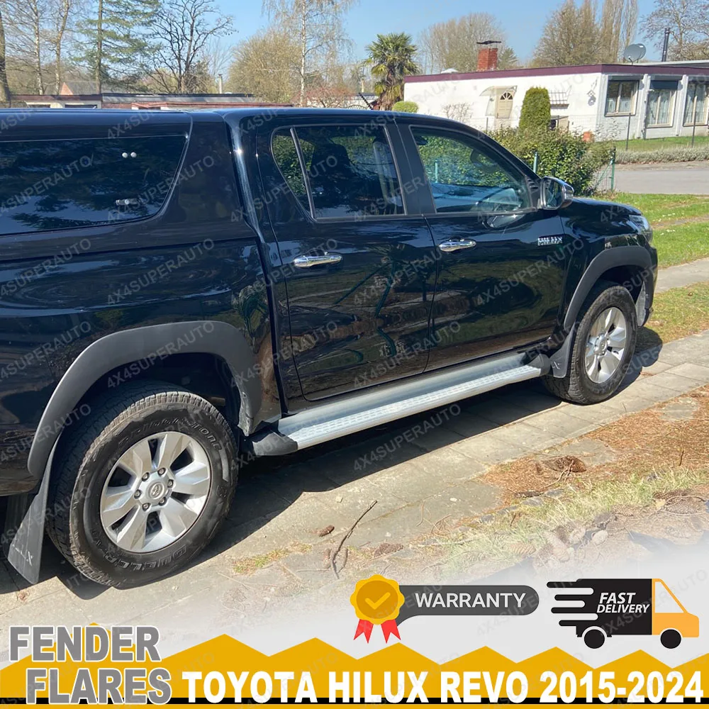 

OEM-Style Fender Flares For Toyota Hilux Revo 2015-2024 SR SR5 ROGUE ROCCO 4" Wheel Arch Textured Mudguards Car Accessories
