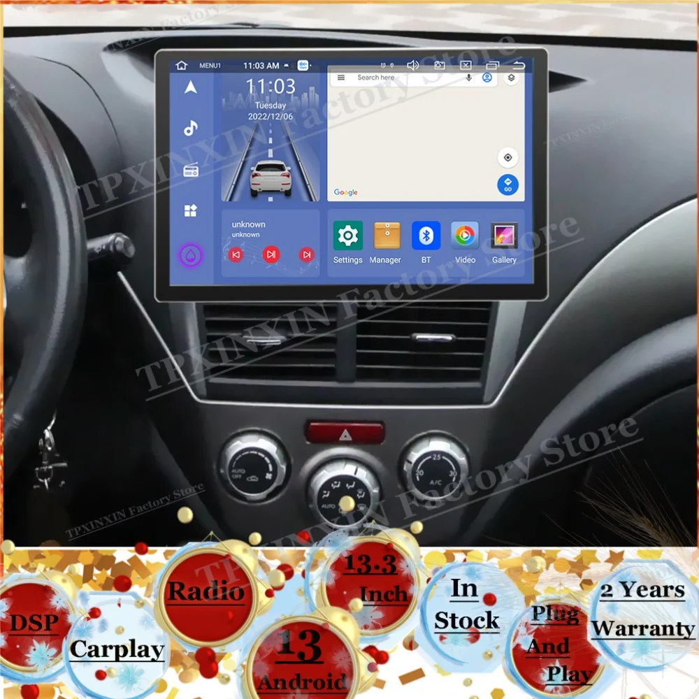 

2K Screen Android 13 For Subaru Forester 2008~2012 Multimedia Car Radio GPS Navigation Stereo Stereo Receiver Carplay Head Unit