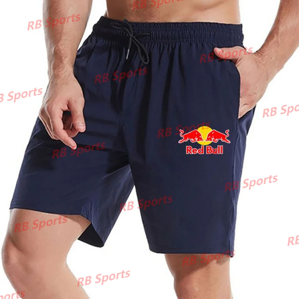 Pantalones cortos deportivos Red Bull para adultos, Shorts deportivos Oracle Racing de secado rápido, transpirables, cómodos, con logotipo grande, cuerda de dibujo, diseño exclusivo, novedad de 2024