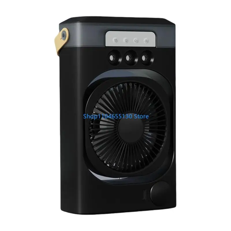 Небольшой USB -кондиционер Портативный вентилятор охлаждения настольных компьютеров с 3 скоростью и 7 светодиодным светом для в