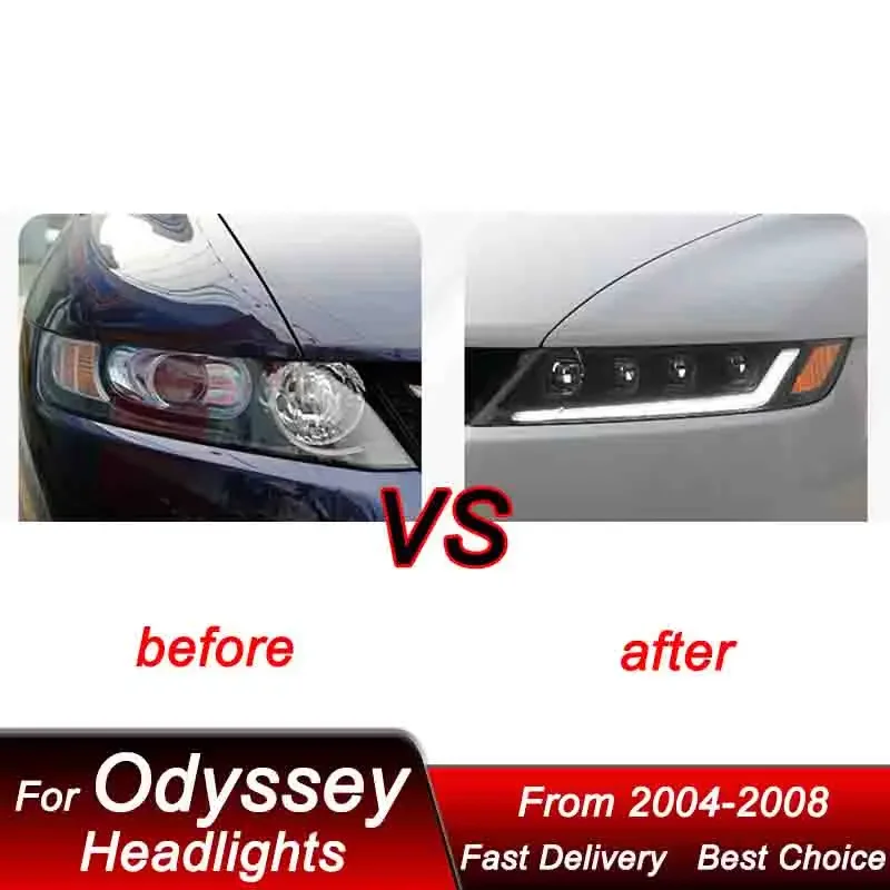 Pop Car Headlights For Honda Odyssey 2004-2008 new style full LED Assembly Upgrade High Configure Projector Lens Accessories Kit