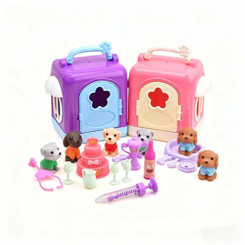 مجموعة ألعاب كلب لطيفة لعبة دمية كلب طفل لعبة مشهد لعبة ألغاز لعب تفاعلية بين الوالدين والطفل ألعاب تعليمية مبكرة هدايا للأطفال