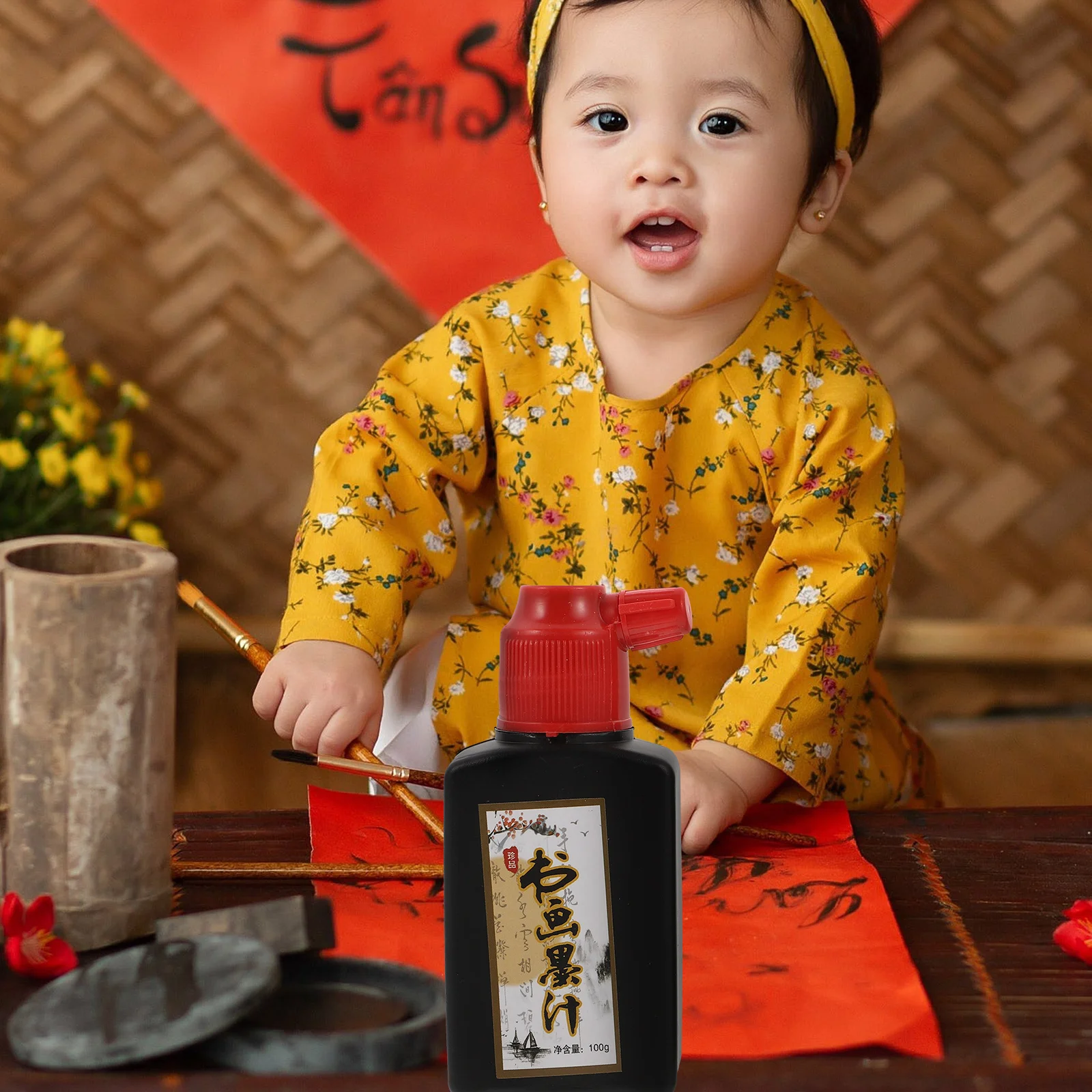 

6Pcs Chinese Calligraphy Ink Natural Material Superior Smooth Ink for Brush Painting Calligraphy Cards Scrapbook Decoration Art