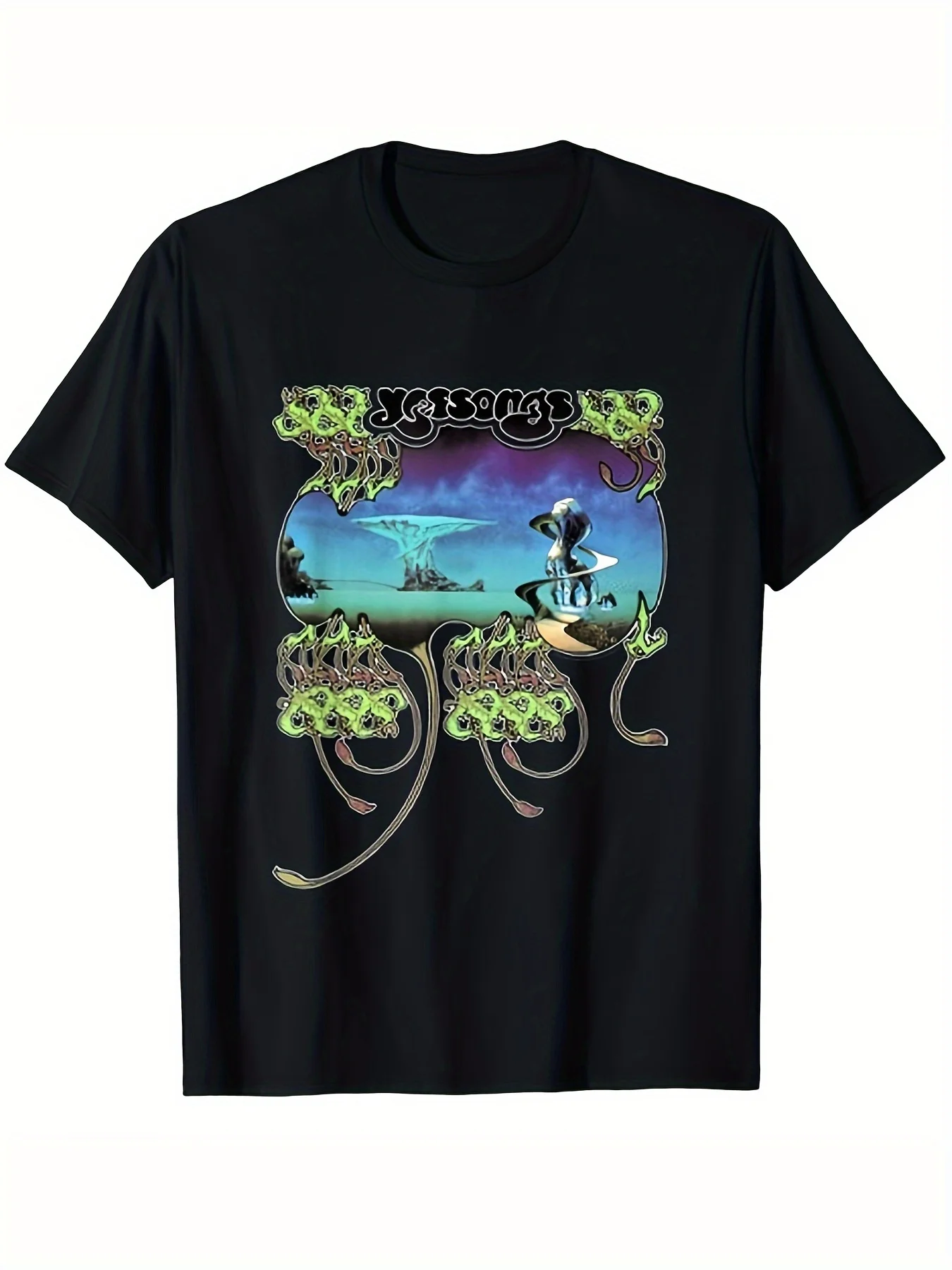 

Yes Songs Yes Band Graphic T Shirt 100 Cotton Crew Neck Short Sleeve Tee with Vibrant Music Inspired Print Breathable