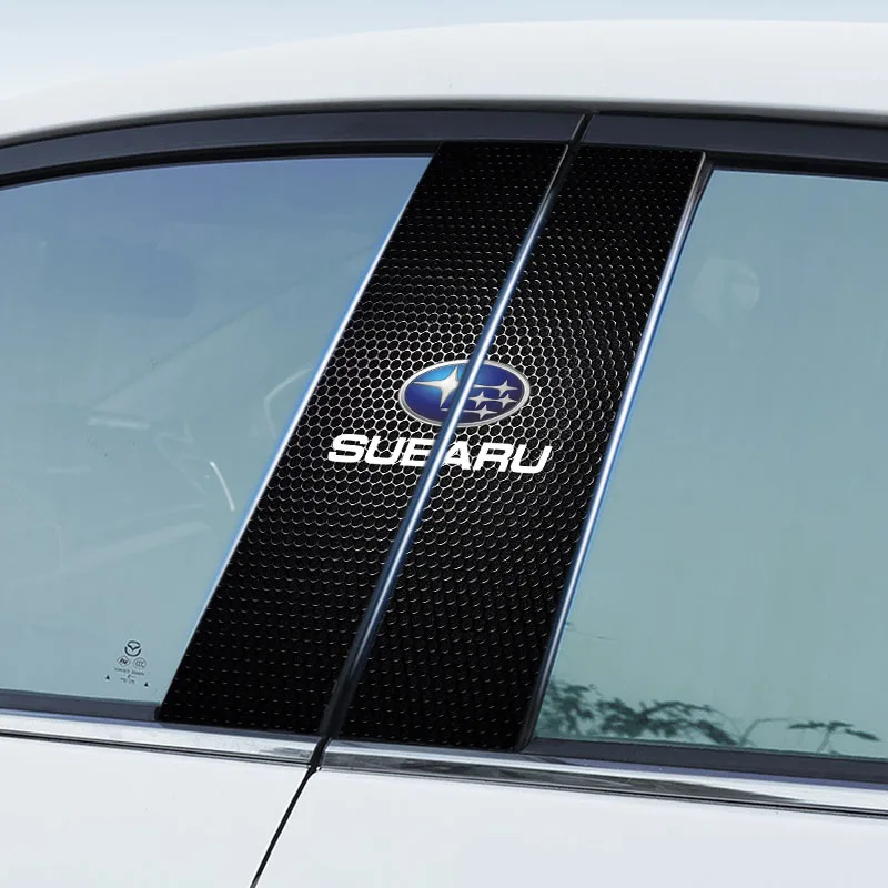 2 قطعة سيارة B-عمود مركز العمود PET الشارات شعار ملصقات ثلاثية الأبعاد لسوبارو WRX فورستر Outback Crosstrek ليجاسي امبريزا ليفورج #6