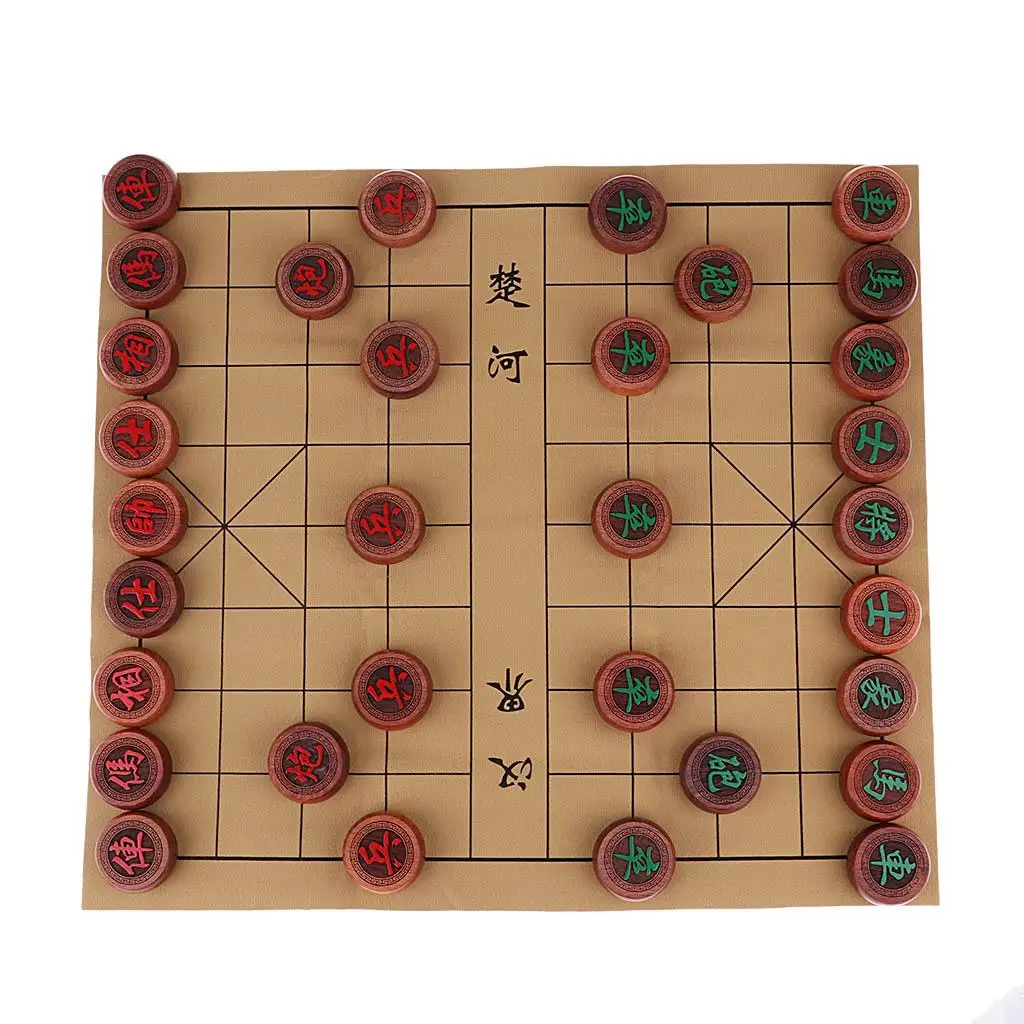 Jeu d'échecs chinois en palissandre, jeu de société classique d'entraînement au qi pour adultes