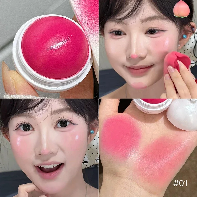 QIBEST jus Blush eau lumière fard à joues éclaircissant visage couleur facile double usage lèvres et joues baume visage maquillage pour les femmes de beauté