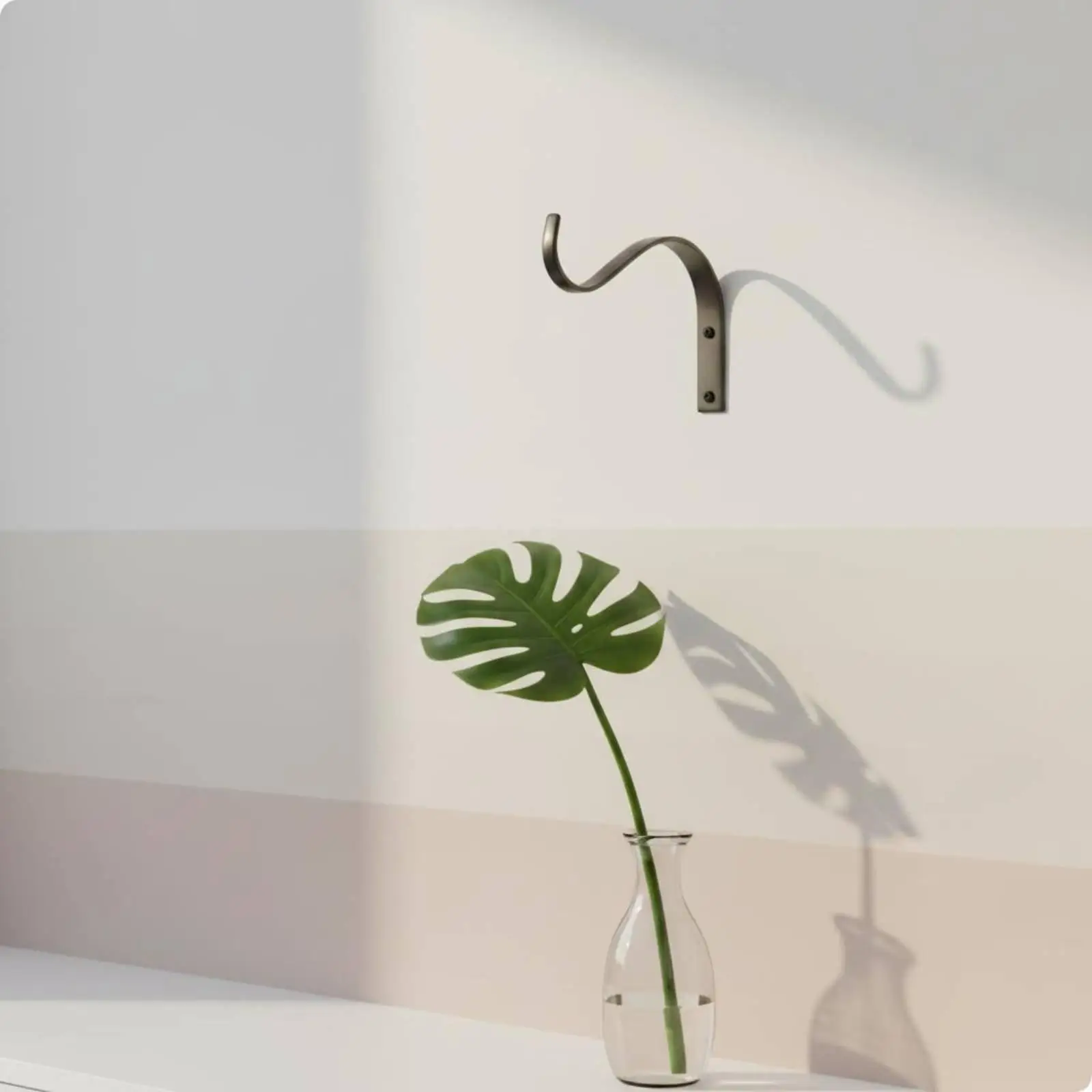 Wall Hanging Hook Sturdy Iron Plant Hanger Wall Mounted Basket Bracket for Hanging Planters Indoor Outdoor