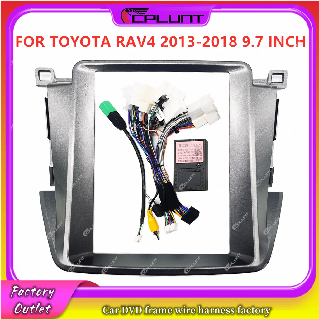 

Tesla Screen 9.7 Inch Car DVD Frame Fascia Adapter For TOYOTA RAV4 2013-2018 Android Radio Dash Fitting Panel Kit